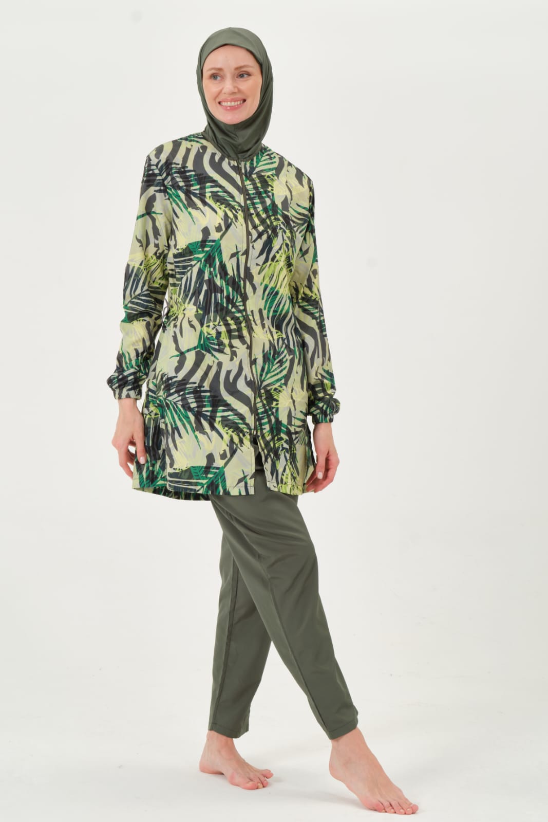 💥جديد💥بوركيني أخضر*زيتي