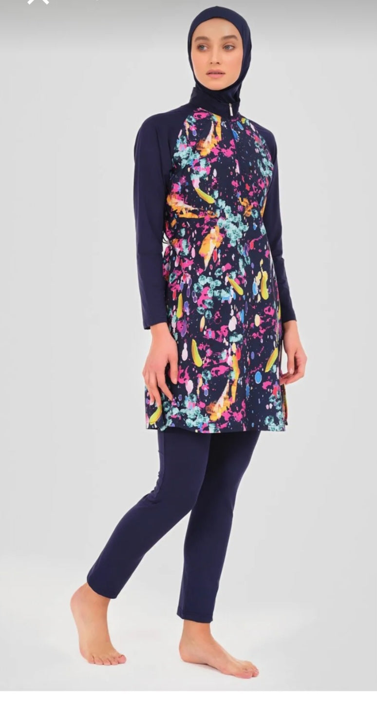 جديد 💥بوركيني تركي كحلي ملون