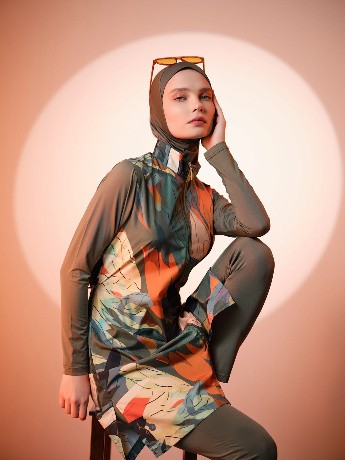 جديد 💥بوركيني تركي زيتوني ملون