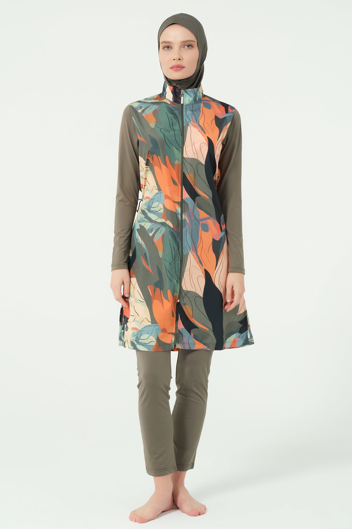 جديد 💥بوركيني تركي زيتوني ملون