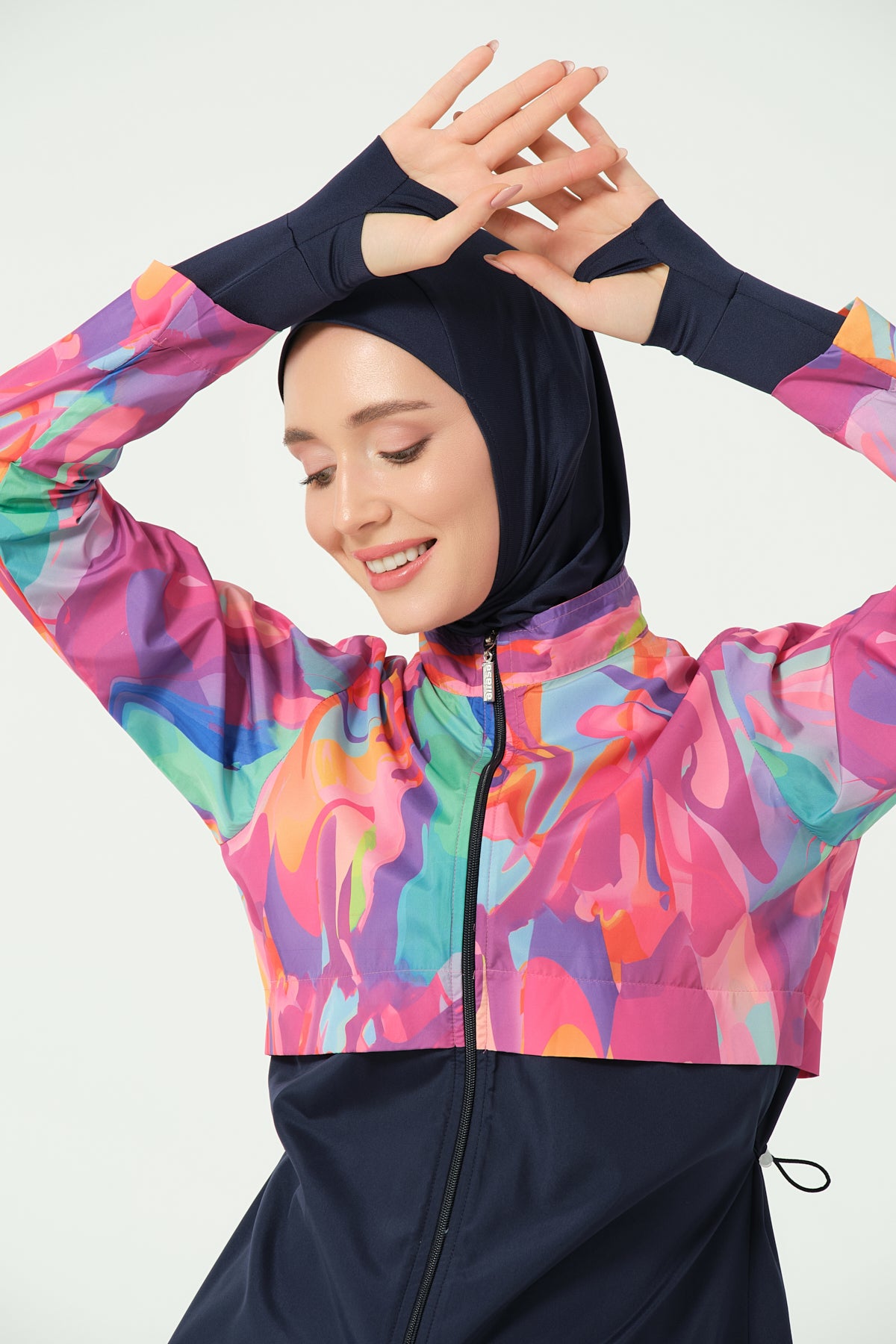 💥جديد💥بوركيني بينك*اسود _ مقاس محير