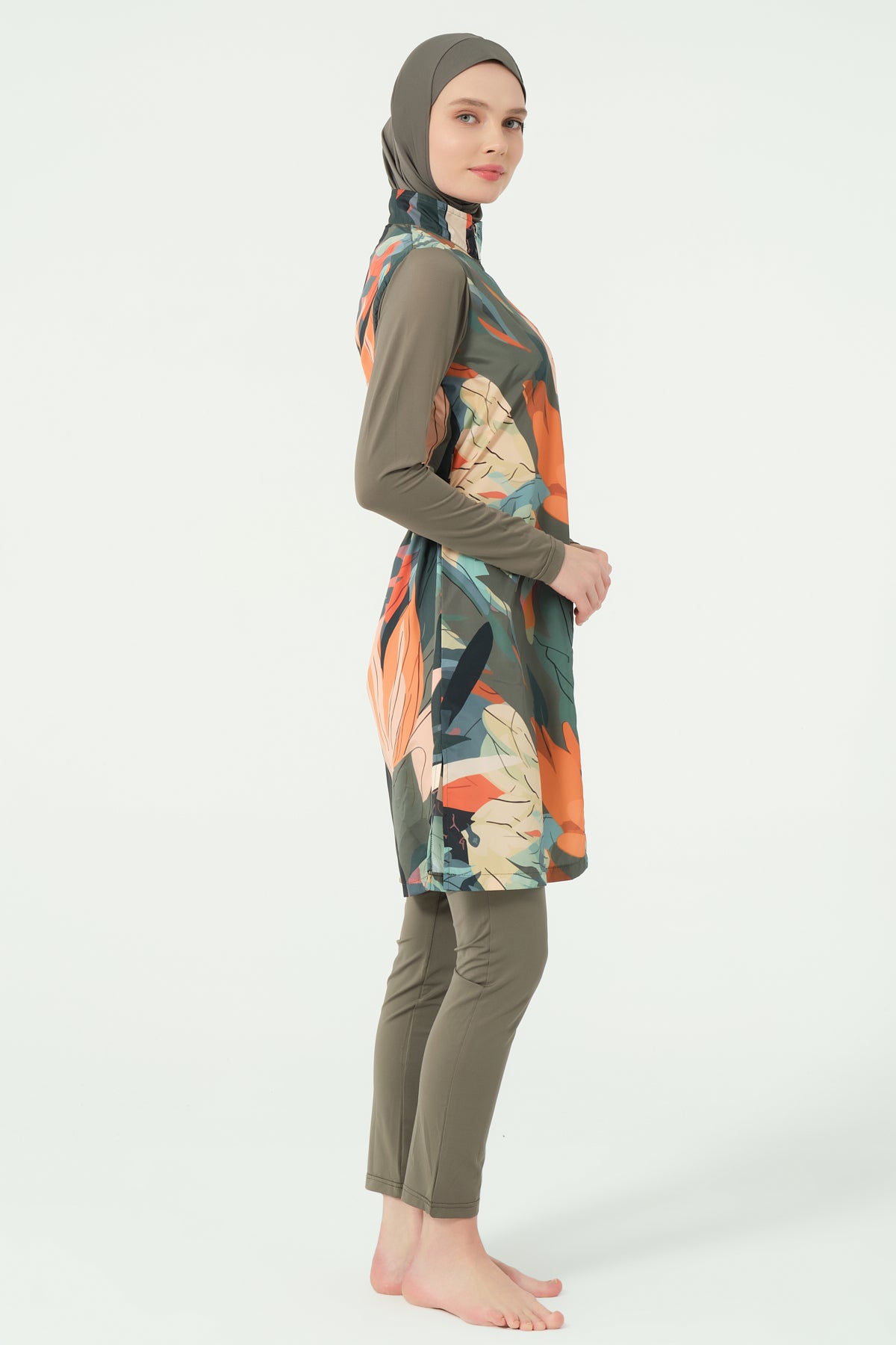 جديد 💥بوركيني تركي زيتوني ملون