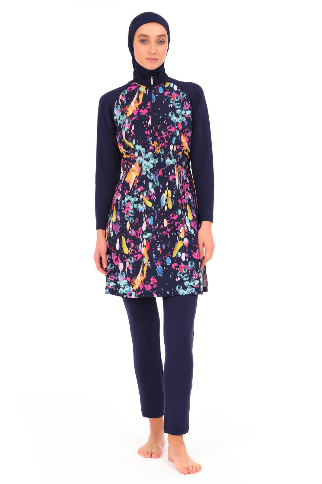 جديد 💥بوركيني تركي كحلي ملون