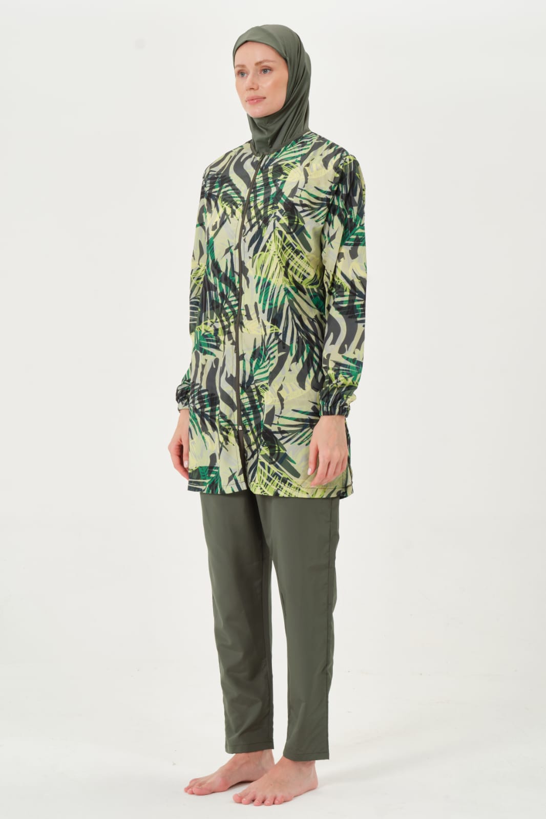 💥جديد💥بوركيني أخضر*زيتي