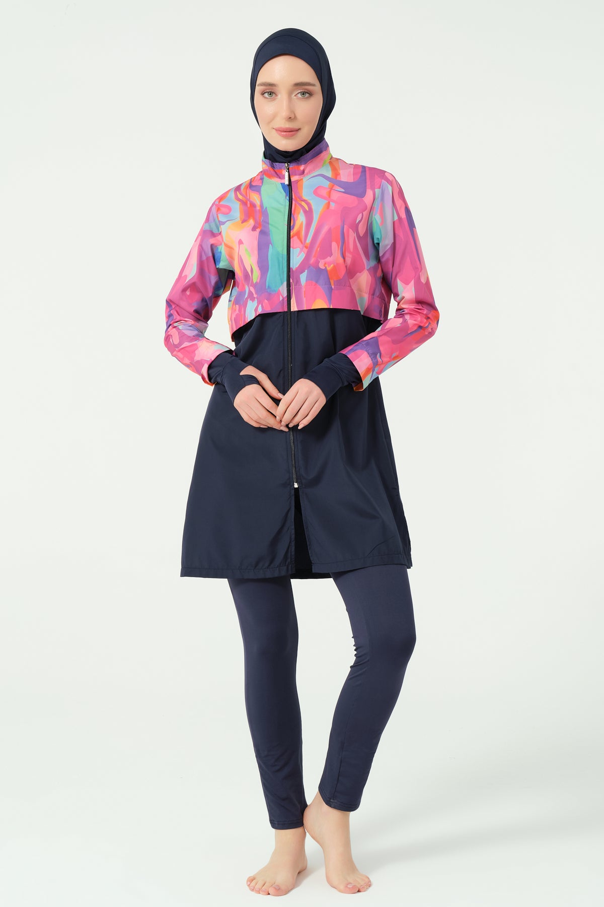 💥جديد💥بوركيني بينك*اسود _ مقاس محير